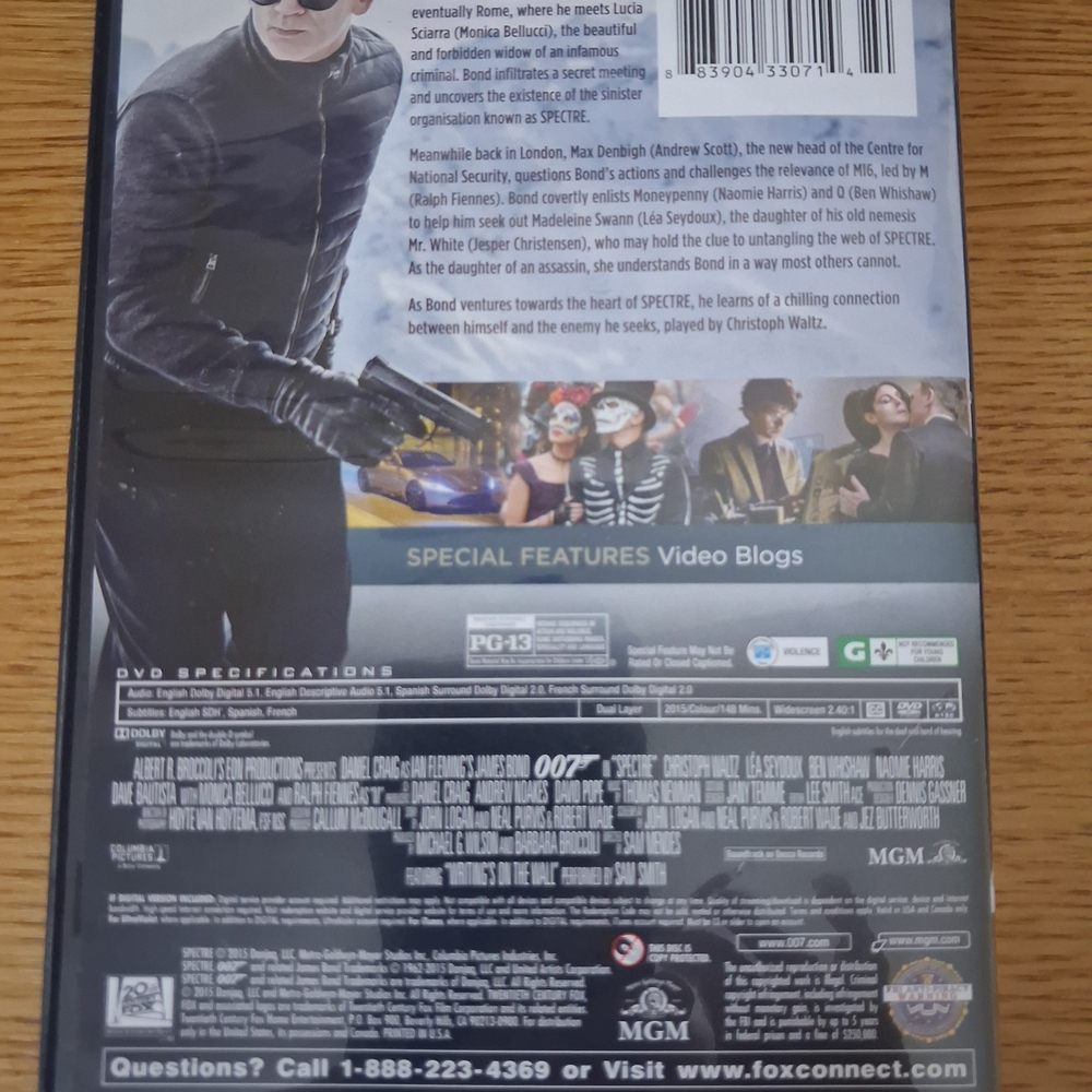 Spectre (007) DVD - White Jacket Edition - Picture 2 of 4